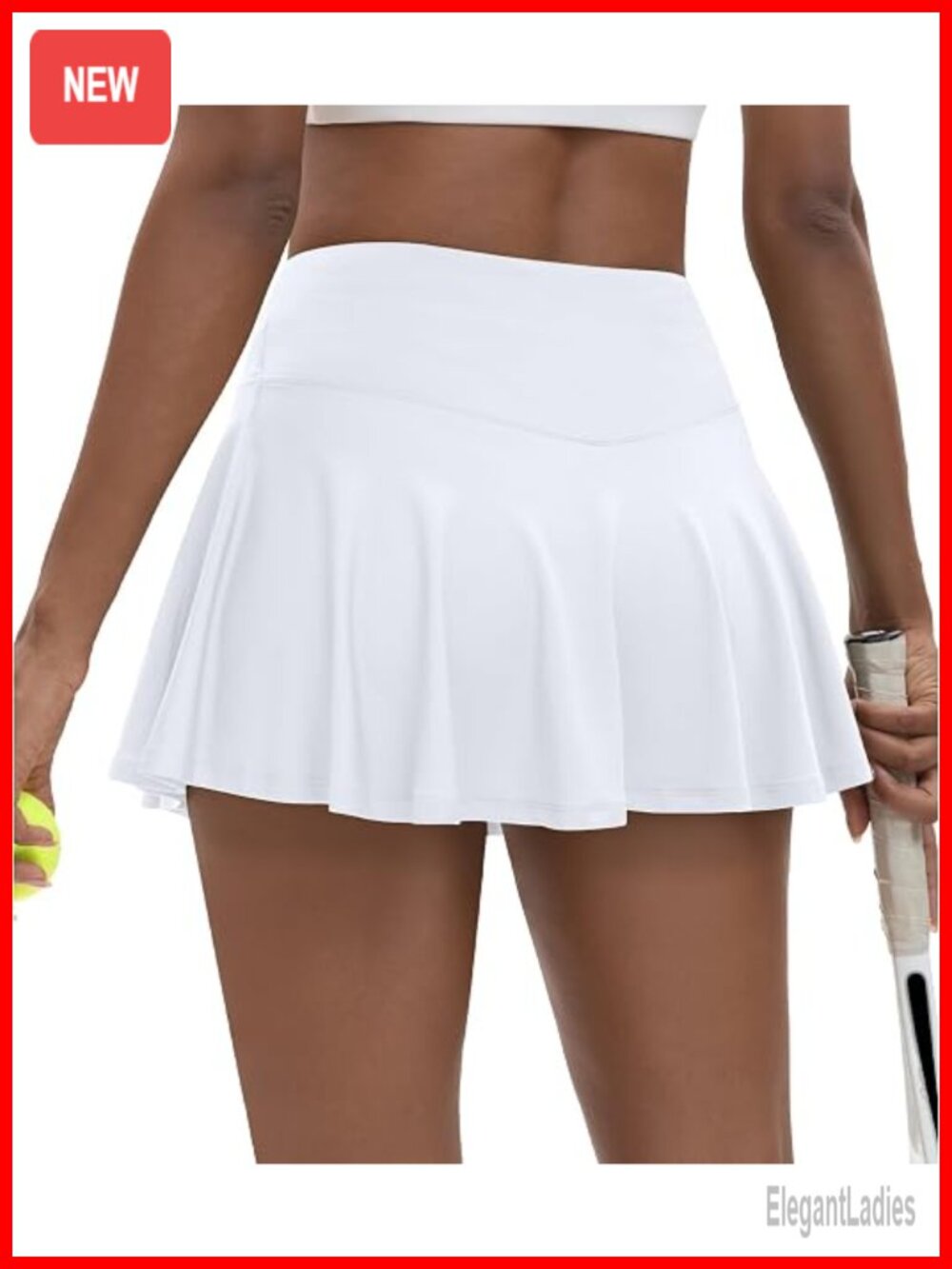 High Waisted Pleated Tennis Skirt with Pockets Inner Shorts Athletic Skort